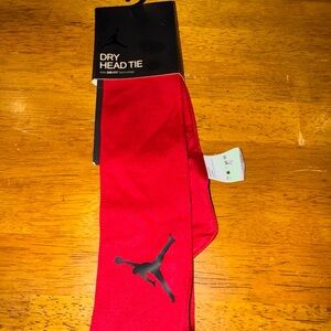Nike Jordan Dry Head Tie Adult Dri-Fit Red 87014 Adjustable New With Tags